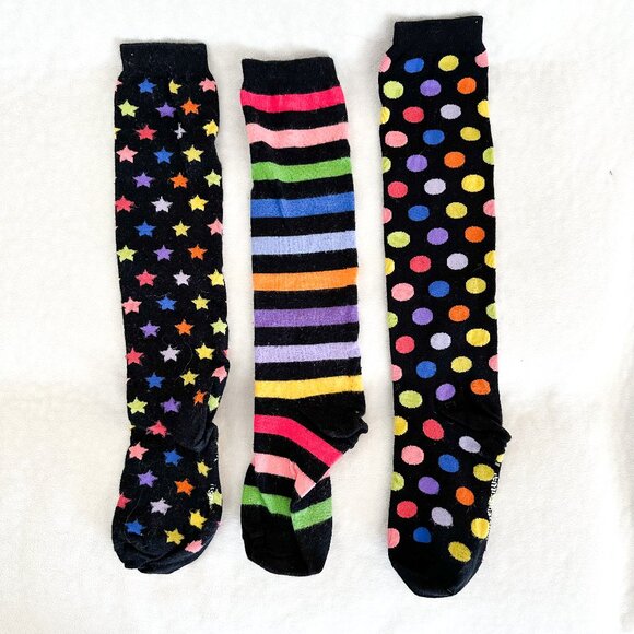 Little Miss Matched Knee Socks - Funky, Fun, Crazy Socks for Girls, Kids - Picture 1 of 2